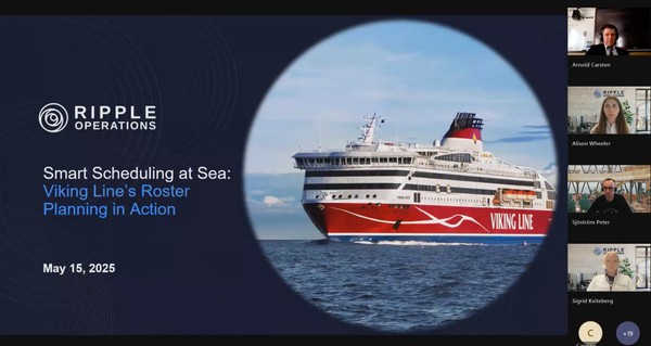 Screenshot of the webinar - Smart Scheduling at Sea: Viking Line's Roster Planning in Action